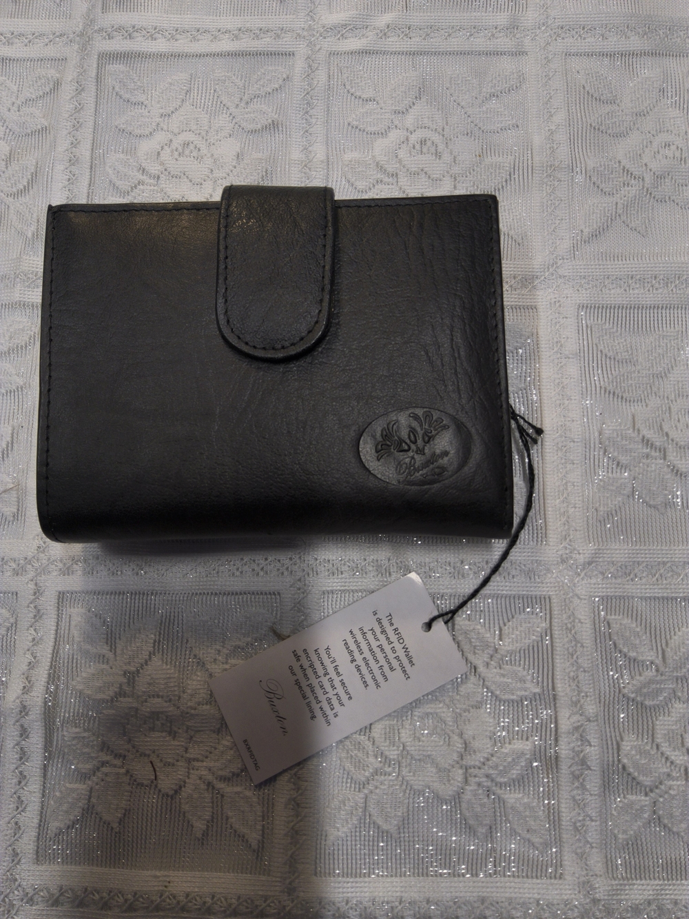 New Buxton Heiress Double Cardex Womens Black Wallet